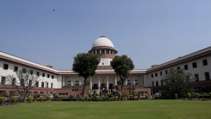 Supreme Court judges delivering a verdict