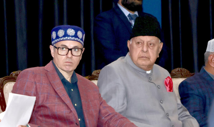 Dr Farooq Abdullah addressing a delegation for inclusive development in Jammu