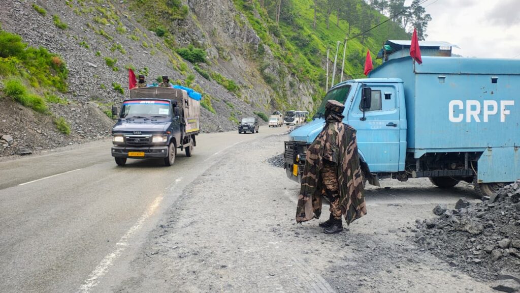 Pilgrims at the Amarnath Cave during Yatra