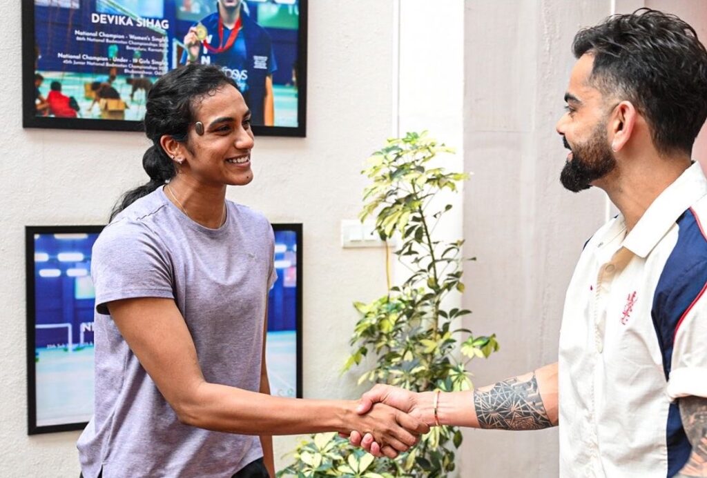 PV Sindhu sharing her bond with Virat Kohli during an interview