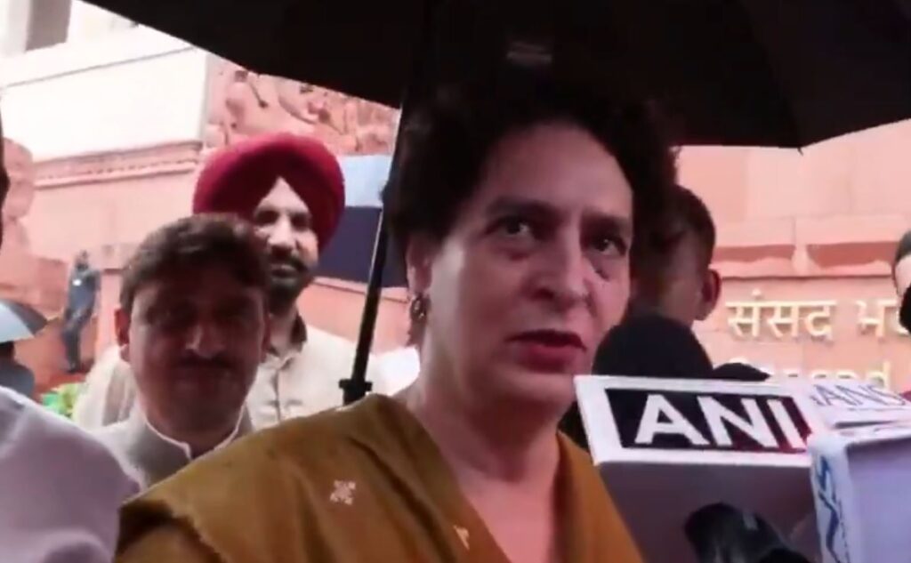 Priyanka Gandhi Vadra speaking in Parliament on student protest