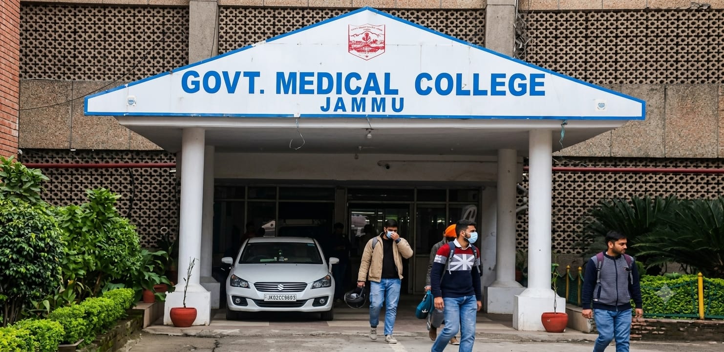 GMC Jammu campus celebrating its achievement in IIRF 2026 rankings
